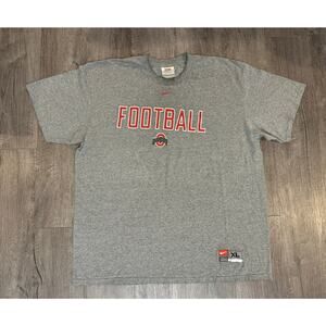Vintage Y2K Ohio State University Nike Team Football Gray Shirt XL